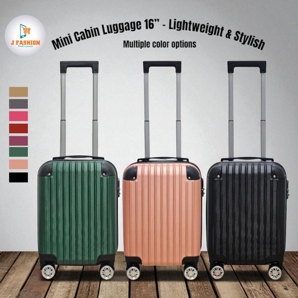 16inch Plain travel luggage bag ABS material suitcase beg bagasi