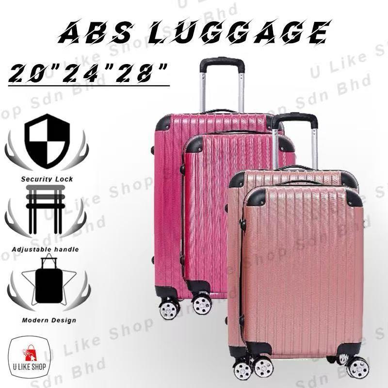 TRAVEL LUGGAGE BAG ABS 3in1 set 20inch+24inch+28inch BEG BAGASI H PLAIN