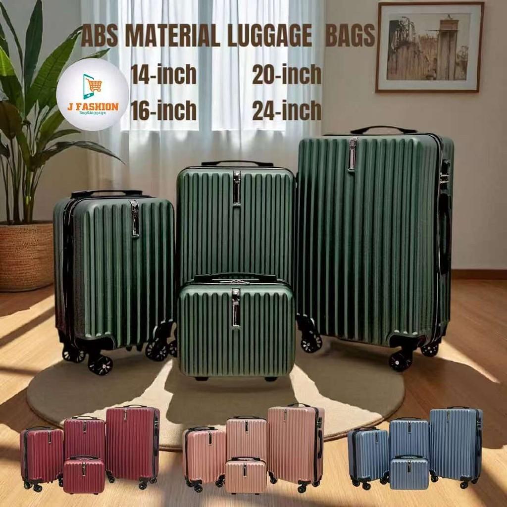 Beg bagasi 14/16/20/24 Inch Abs Hardshell Lightweight Carry On Suitcase Travel Luggage G Hook